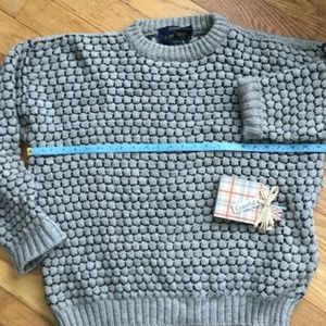 🎣 Robbie Read CHUNKY FISHERMAN sz L WOOL SWEATER  🐏 Made in England EUC